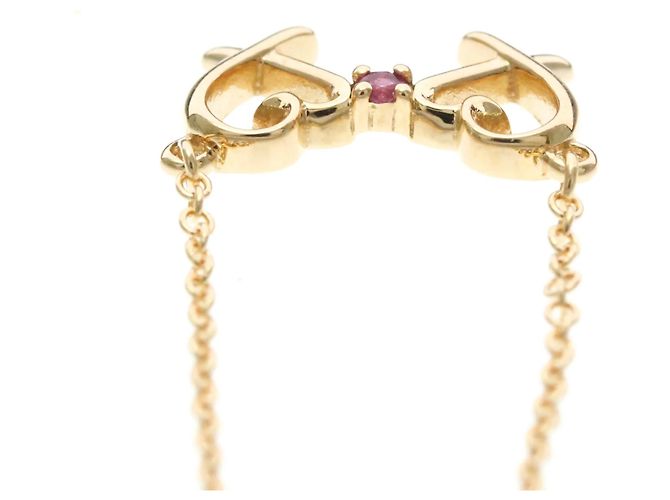 Pendente Double Loving Heart Tiffany & Co. in oro rosa 18K con zaffiro rosa D'oro - vista 7
