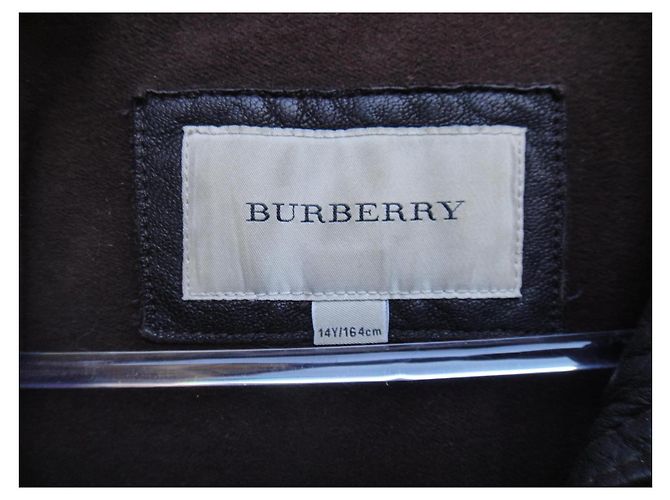 Burberry Blouson en cuir marron Garçon - vue 2