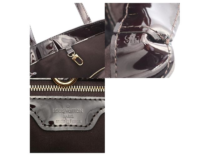 Borsa Louis Vuitton Monogram Vernis Wilshire PM Bordò - vista 11