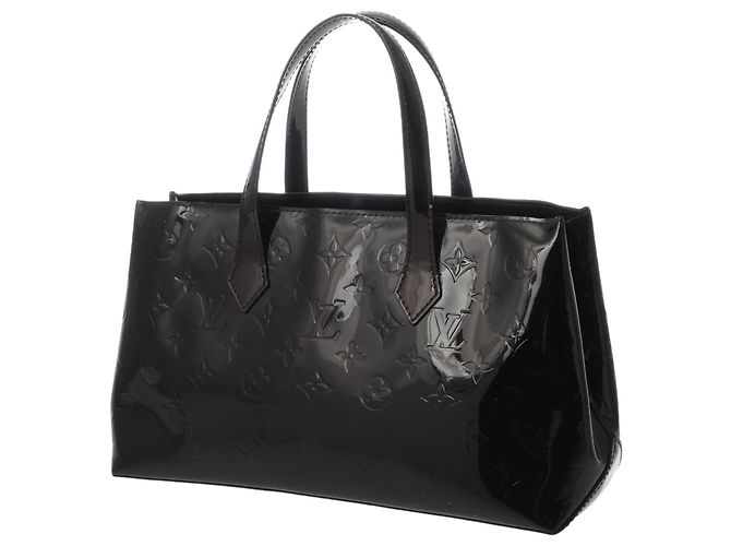 Borsa Louis Vuitton Monogram Vernis Wilshire PM Bordò - vista 3