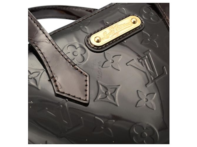 Borsa Louis Vuitton Monogram Vernis Wilshire PM Bordò - vista 8