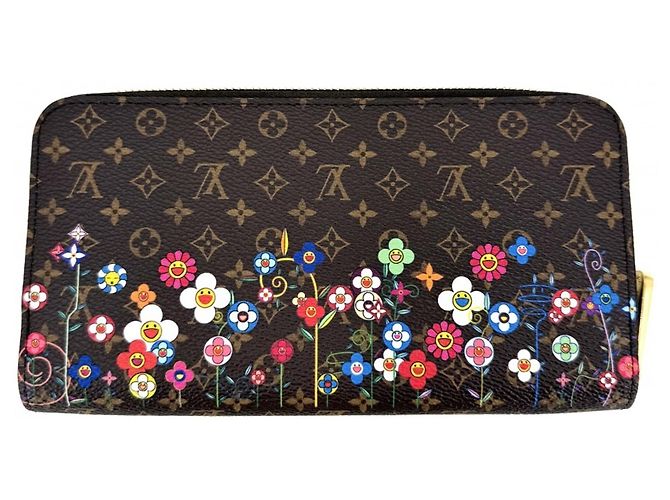 Louis Vuitton Monogram Zippy Wallet von Takashi Murakami Braun Mehrfarben Monogramm - Ansicht 2