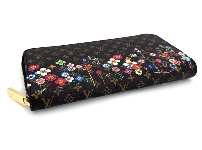 Louis Vuitton Monogram Zippy Wallet von Takashi Murakami Braun Mehrfarben Monogramm - Ansicht 3
