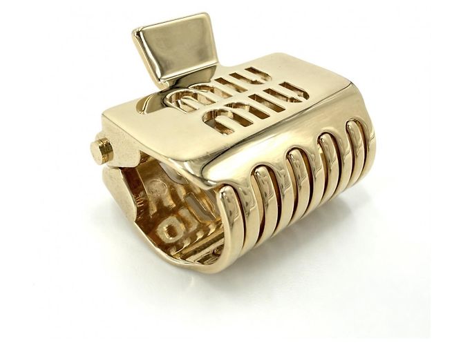 Clip per capelli Miu Miu in metallo - vista 3