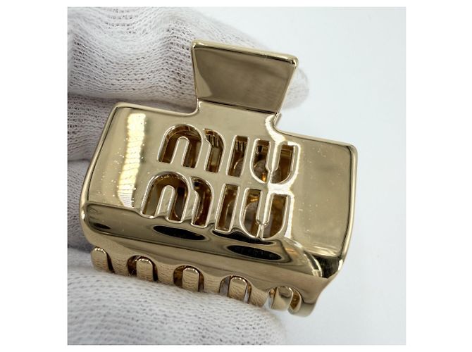 Clip per capelli Miu Miu in metallo - vista 5