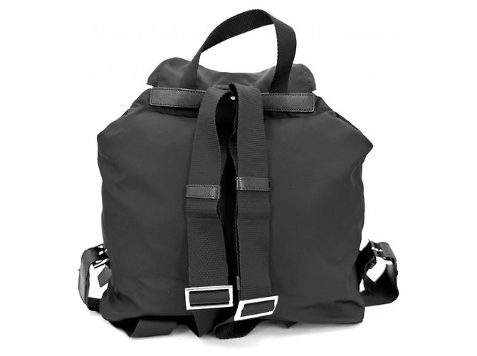 Prada Triangle Logo Backpack Black - view 2