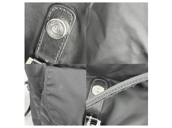 Prada Triangle Logo Backpack Black - view 6