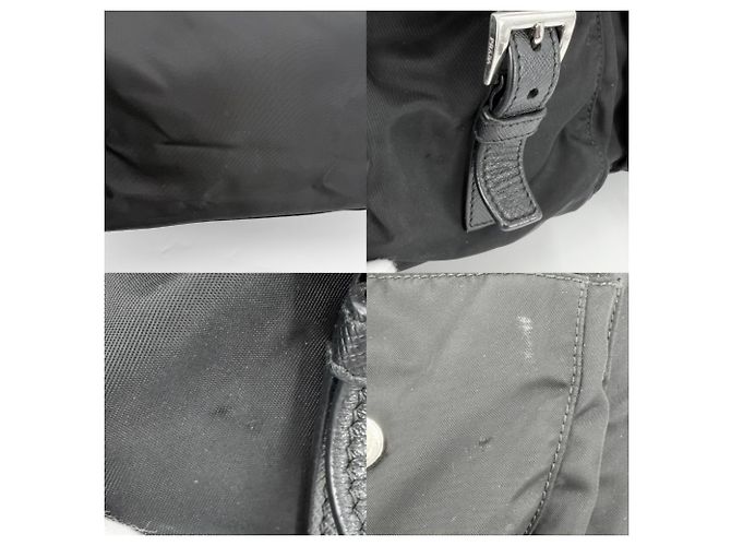 Prada Triangle Logo Backpack Black - view 7