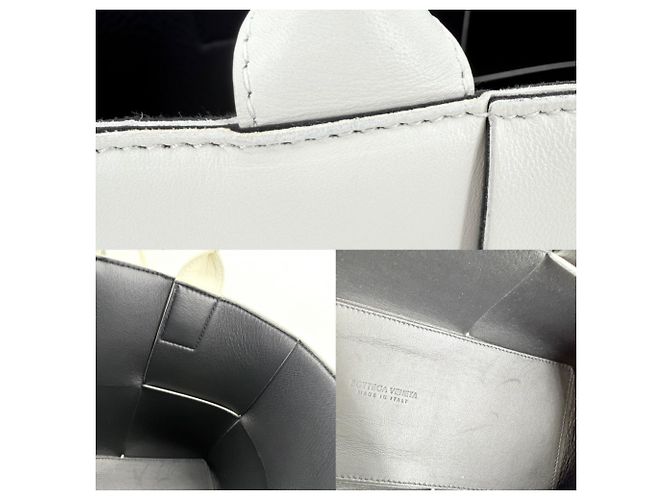 Borsa Tote Maxi Intrecciato Small Arco da donna Bottega Veneta Nero Bianco - vista 9