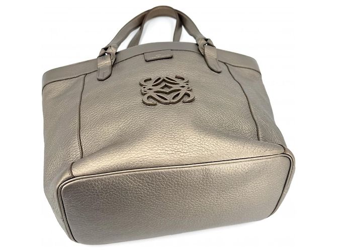 Borsa Tote Loewe Anagram Fusta D'oro - vista 3
