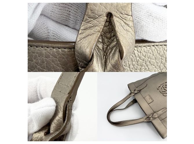 Borsa Tote Loewe Anagram Fusta D'oro - vista 7