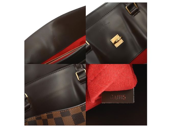 Borsa Louis Vuitton Damier Rivoli MM Marrone - vista 10