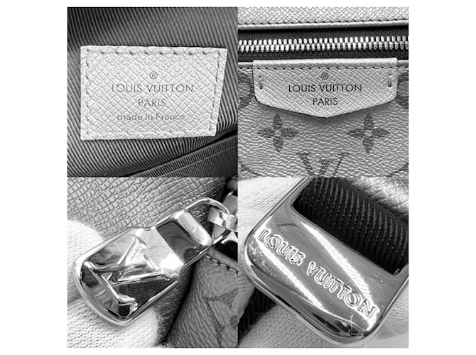 Zaino Louis Vuitton Monogram Eclipse Discovery PM Metallico - vista 5