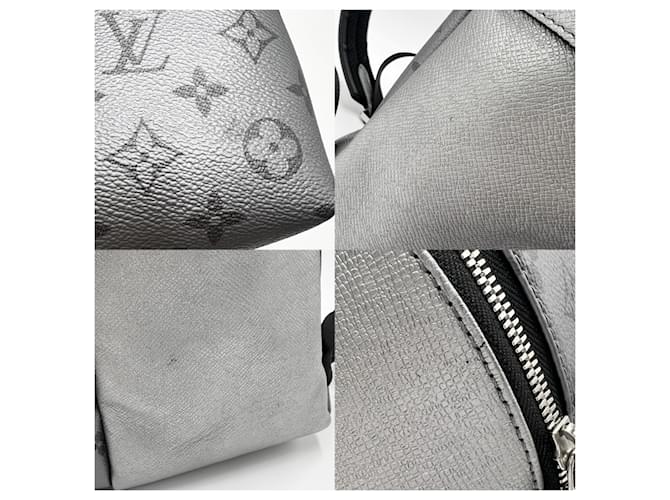 Zaino Louis Vuitton Monogram Eclipse Discovery PM Metallico - vista 6