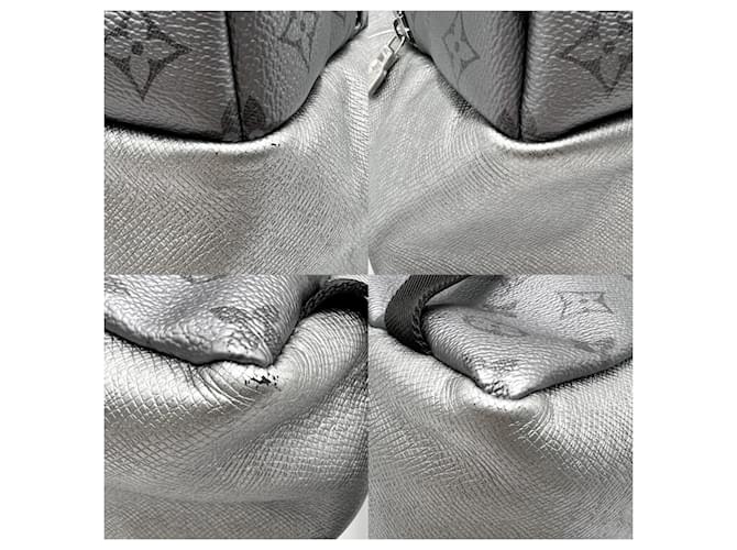 Zaino Louis Vuitton Monogram Eclipse Discovery PM Metallico - vista 7