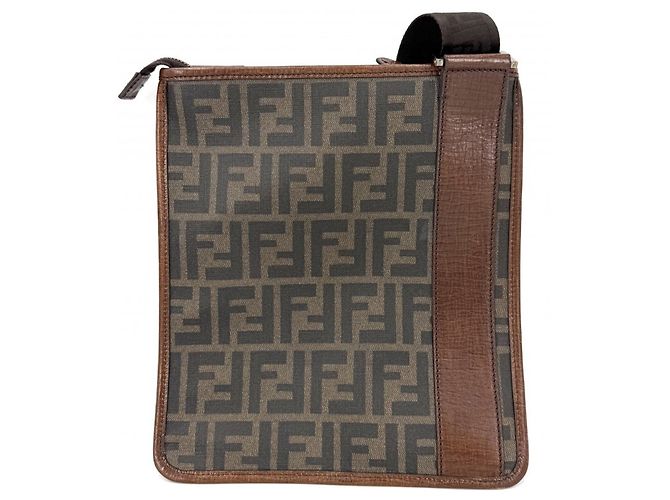 Bolsa de ombro Zucca feminina Fendi Marrom - vista 2