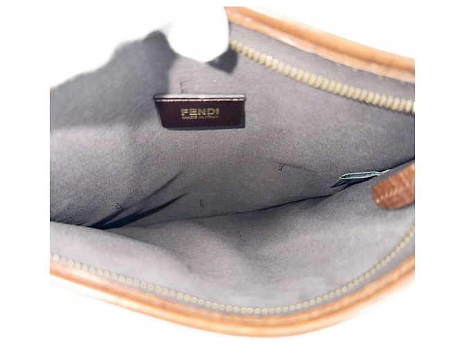 Bolsa de ombro Zucca feminina Fendi Marrom - vista 4