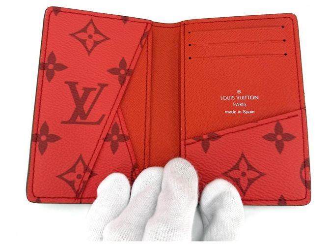 Organizer Louis Vuitton Men's Monogram Card Case Orange Khaki - view 4