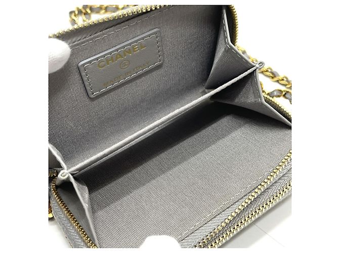 Chanel AP2308 Matelassé Chain Wallet/Coin Case Shoulder Bag Marrone - vista 10