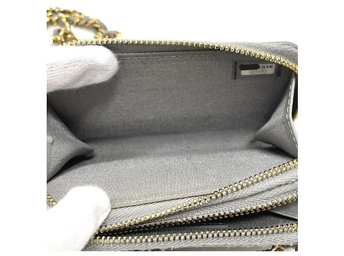 Chanel AP2308 Matelassé Chain Wallet/Coin Case Shoulder Bag Marrone - vista 11