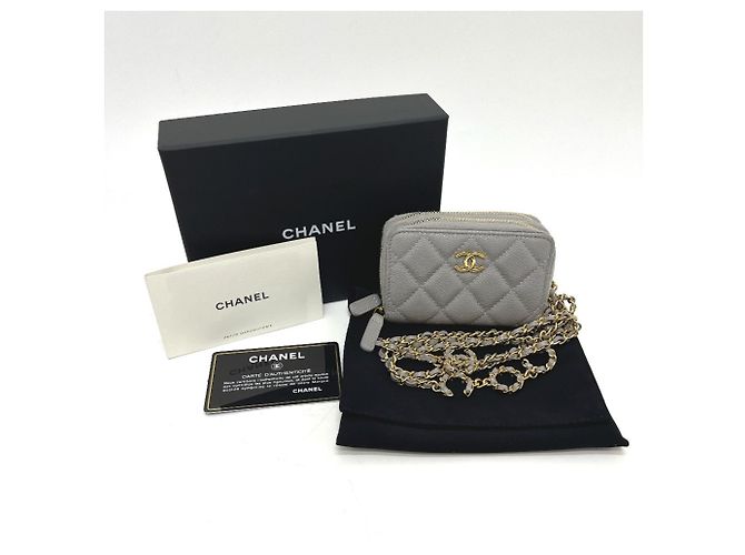 Chanel AP2308 Matelassé Chain Wallet/Coin Case Shoulder Bag Marrone - vista 13