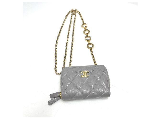 Chanel AP2308 Matelassé Chain Wallet/Coin Case Shoulder Bag Marrone - vista 3