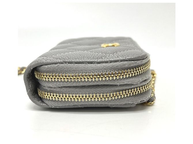 Chanel AP2308 Matelassé Chain Wallet/Coin Case Shoulder Bag Marrone - vista 4