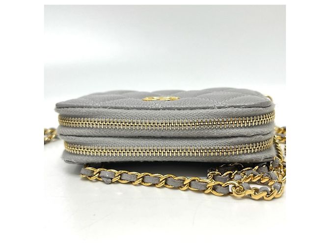 Chanel AP2308 Matelassé Chain Wallet/Coin Case Shoulder Bag Marrone - vista 5