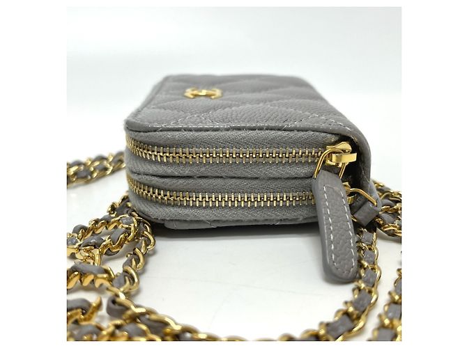 Chanel AP2308 Matelassé Chain Wallet/Coin Case Shoulder Bag Marrone - vista 6