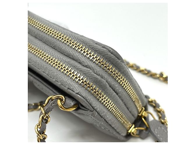 Chanel AP2308 Matelassé Chain Wallet/Coin Case Shoulder Bag Marrone - vista 7