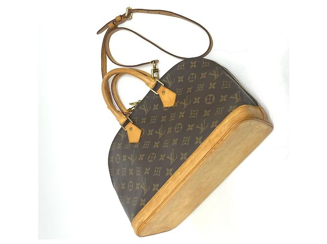 Borsa Louis Vuitton Alma Marrone Monogramma - vista 10