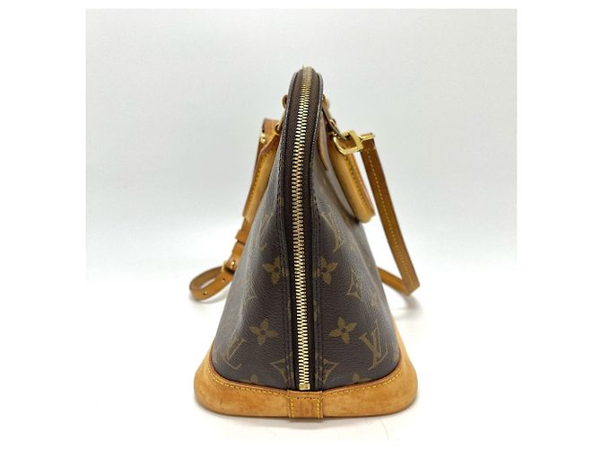 Borsa Louis Vuitton Alma Marrone Monogramma - vista 3