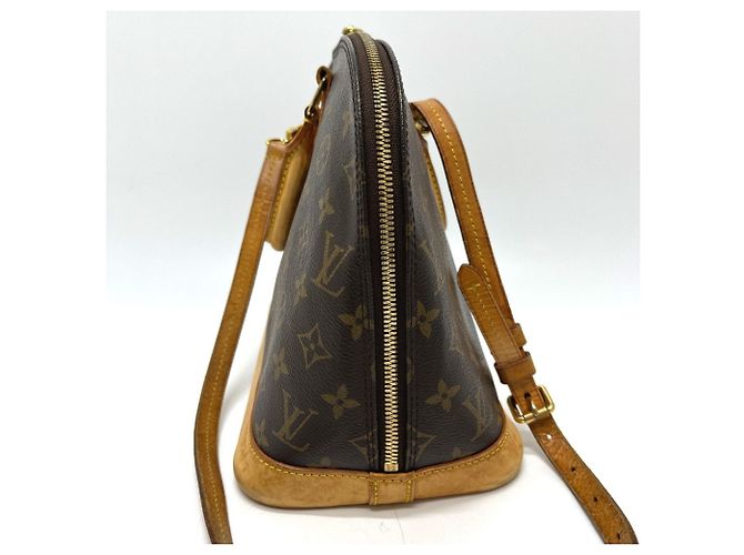 Borsa Louis Vuitton Alma Marrone Monogramma - vista 4