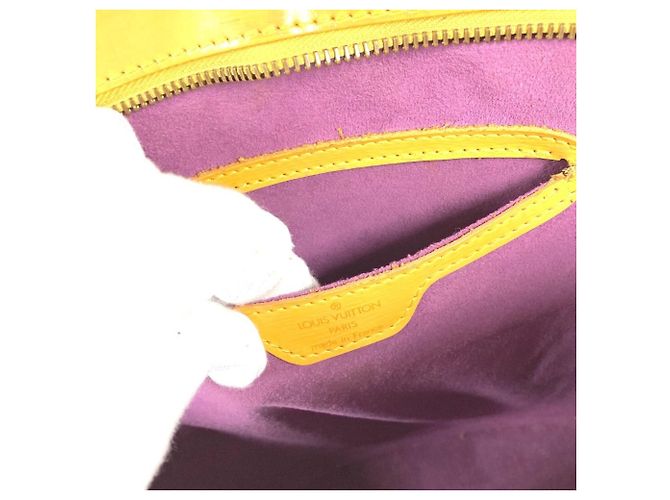 Borsa Tote Louis Vuitton Epi Saint Jacques Giallo - vista 11