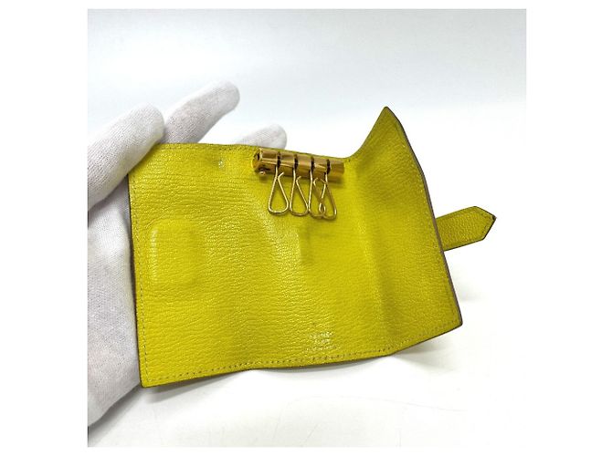 Hermès HERMES Bearn 4-Schlüssel Etui Gelb - Ansicht 8