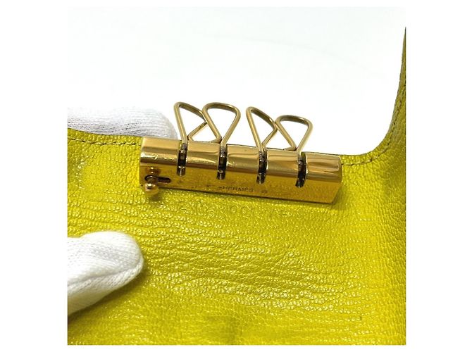 Hermès HERMES Bearn 4-Schlüssel Etui Gelb - Ansicht 9