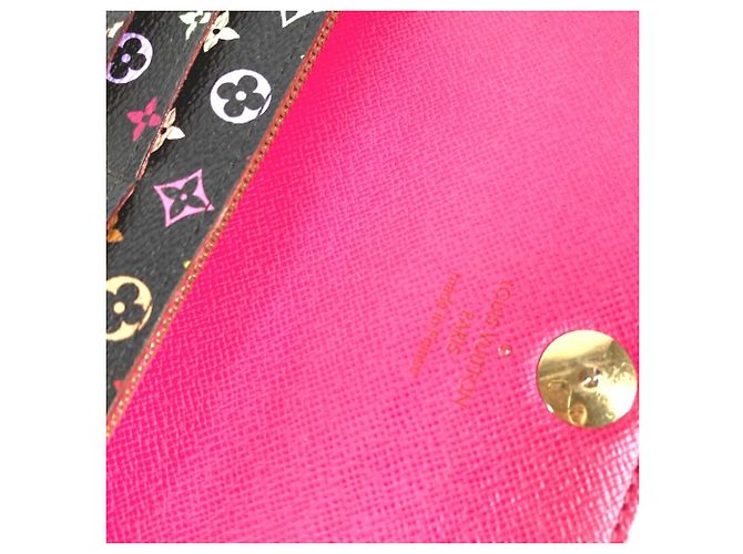 Sarah Portafoglio lungo con patta Louis Vuitton Monogram Multicolor Nero Multicolore - vista 10