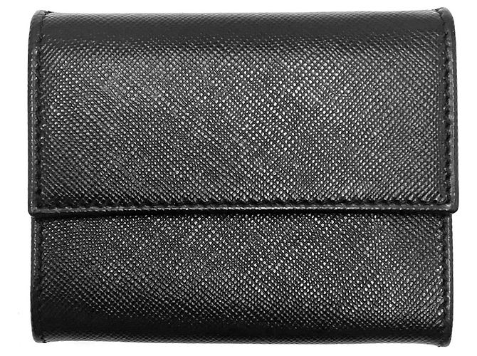 Monedero de cuero Saffiano para mujer Prada Negro - vista 2