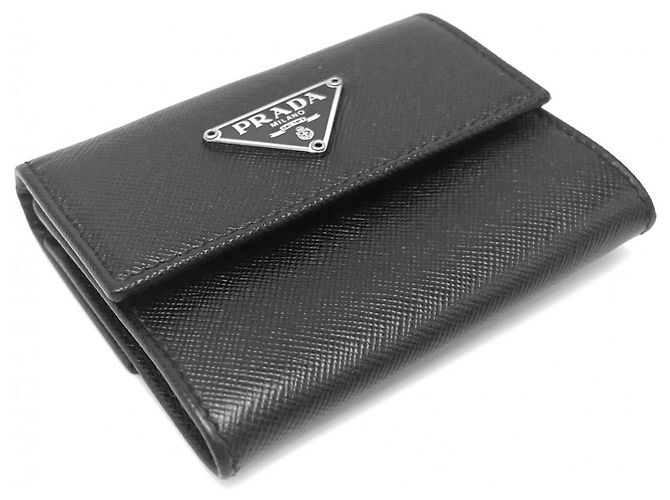 Monedero de cuero Saffiano para mujer Prada Negro - vista 3