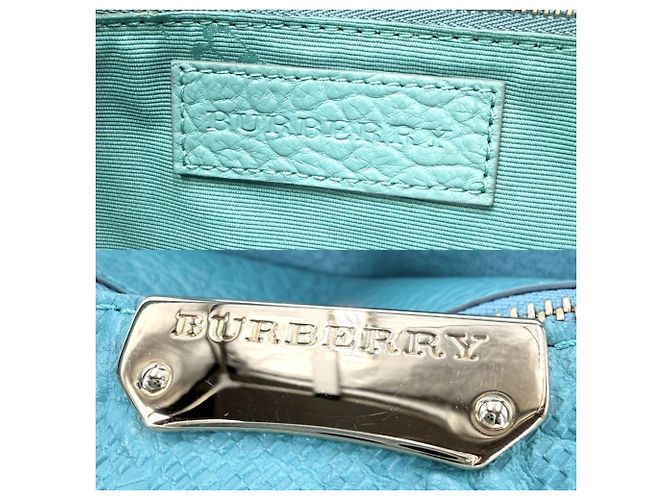 Borsa Tote e Borsa a Spalla in Pelle da Donna Burberry Blu Turchese - vista 5
