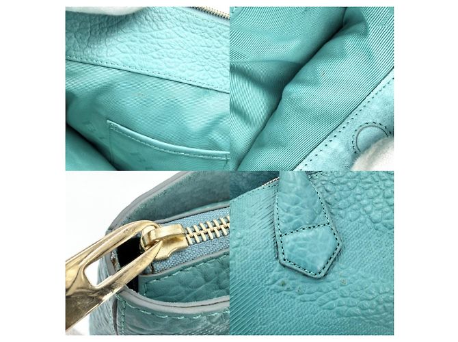 Borsa Tote e Borsa a Spalla in Pelle da Donna Burberry Blu Turchese - vista 8