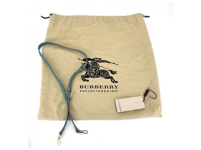 Borsa Tote e Borsa a Spalla in Pelle da Donna Burberry Blu Turchese - vista 9