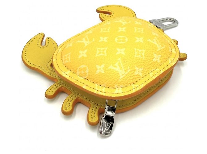 Portachiavi Louis Vuitton in tela Monogram gialla Giallo - vista 3