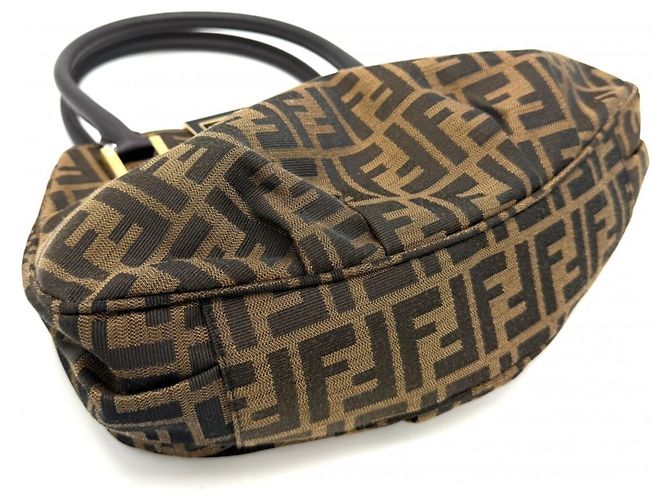 Bolsa Fendi Zucca marrom de couro e lona - vista 3