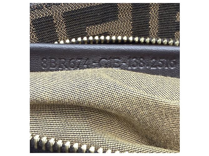Bolsa Fendi Zucca marrom de couro e lona - vista 5