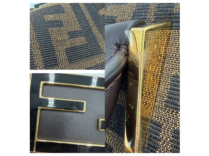 Bolsa Fendi Zucca marrom de couro e lona - vista 6