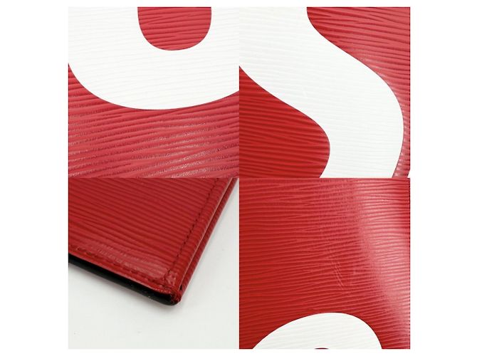 Pochette Jour GM in pelle Epi da uomo Louis Vuitton Bianco Rosso - vista 6