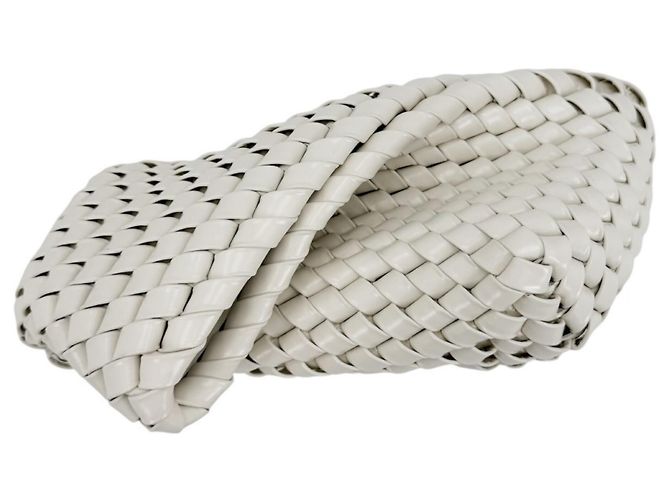 Clutch in pelle bianca Bottega Veneta Bianco - vista 2