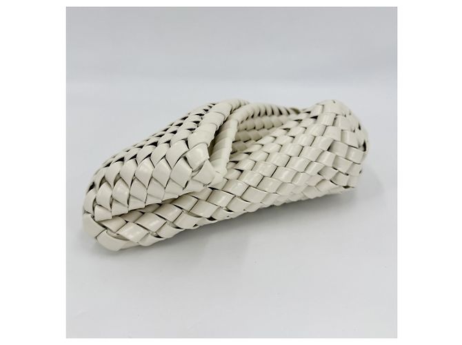 Clutch in pelle bianca Bottega Veneta Bianco - vista 3