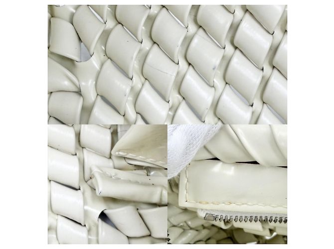 Clutch in pelle bianca Bottega Veneta Bianco - vista 6